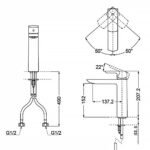 Vòi lavabo TOTO TLG02306B#MBL nóng lạnh dòng GR đen mờ cao 21cm - Ảnh 3