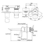 Vòi Lavabo TOTO TLG02310BB nóng lạnh, gắn tường, dòng GR (2 lỗ) - Ảnh 2