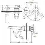 Vòi Lavabo TOTO TLG03308BB#MBL nóng lạnh, gắn tường, dòng GS (2 lỗ) - Ảnh 5
