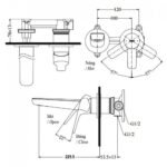 Vòi Lavabo TOTO TLG03307BB#MBL nóng lạnh, gắn tường, dòng GS (2 lỗ), màu đen mờ - Ảnh 5