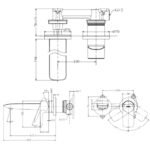 Vòi Lavabo TOTO TLG04309BB nóng lạnh, gắn tường, dòng GA (2 lỗ) - Ảnh 2