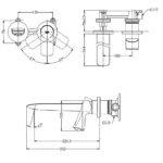 Vòi Lavabo TOTO TLG04310BB#BN nóng lạnh, gắn tường, dòng GA (2 lỗ) - Ảnh 5