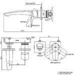 Vòi Lavabo TOTO TLG09308BB nóng lạnh, gắn tường, dòng GM (2 lỗ) - Ảnh 5