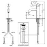 Vòi lavabo TOTO TLG11301B#PN nóng lạnh dòng GF mạ Nikel bóng ,cao 18cm - Ảnh 5