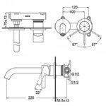 Vòi Lavabo TOTO TLG11308BA#MBL nóng lạnh, gắn tường, dòng GF (2 lỗ), màu đen mờ - Ảnh 6