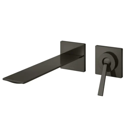 Vòi lavabo TOTO TLP02310BA#MBL nóng lạnh, gắn tường, dòng ZL (2 lỗ), màu đen mờ