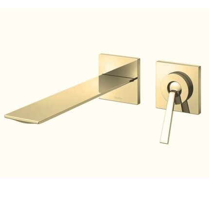 Vòi lavabo TOTO TLP02310BA#PBR nóng lạnh, gắn tường, dòng ZL (2 lỗ), màu đồng bóng