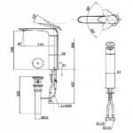 Vòi lavabo TOTO TLP03301A1#BN nóng lạnh dòng ZA mạ Nikel mờ cao 29cm - Ảnh 2