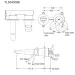Vòi Lavabo TOTO TLS04309B nóng lạnh, gắn tường, dòng LF (2 lỗ) - Ảnh 6