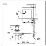 Vòi lavabo TOTO GRAND-C TS250A nóng lạnh - Ảnh 2