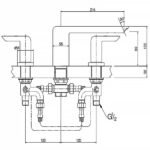 Vòi xả bồn tắm TOTO TX467SKBR nóng lạnh 3 lỗ - Ảnh 2