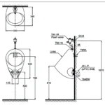 Bồn tiểu nam TOTO U104W/ F#W treo tường - Ảnh 5