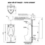 Bồn tiểu nam TOTO UT500T#XW treo tường - Ảnh 6