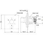 Van chuyển hướng TOTO TBV02104B/ TBN01103B 3 đường nước - Ảnh 2