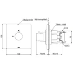 Van dừng TOTO TBV02101B/ TBN01104B (kèm phụ kiện âm tường) - Ảnh 2