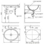 Chậu rửa mặt lavabo American Standard VF-0496 (VF0496) âm bàn, dòng Ovalyn - Ảnh 2