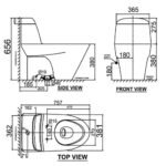Bồn cầu American Standard VF-2011 (VF2011) 1 khối, nắp êm SCCNI1518S-WT, dòng Active - Ảnh 2