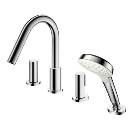 Vòi xả bồn tắm TOTO TBG11202A nóng lạnh, dòng GF (4 lỗ), màu chrome, kèm tay sen
