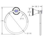 Giá treo khăn American Standard WF-0290 (WF0290) dòng Heritage, dạng vòng tròn - Ảnh 2