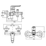 Vòi sen tắm American Standard WF-0311 (WF0311) nóng lạnh, tay sen 1 chế độ, dòng Cygnet - Ảnh 2