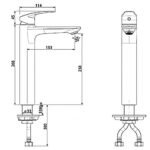 Vòi lavabo American Standard WF-0902 (WF0902) nóng lạnh, dòng Milano, cao 30.2 cm - Ảnh 2