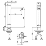 Vòi lavabo American Standard WF-1302MB (WF1302MB) nóng lạnh, cao 29 cm, màu đen mờ - Ảnh 2