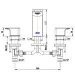 Vòi lavabo American Standard WF-1303MB (WF1303MB) nóng lạnh, 3 lỗ dòng Acacia E, màu đen mờ - Ảnh 2