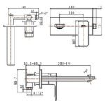 Vòi lavabo American Standard WF-1304CS (WF1304CS) nóng lạnh, âm tường dòng Acacia E, màu vàng bóng - Ảnh 2