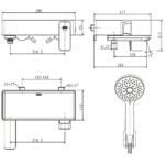 Vòi sen tắm American Standard WF-1312 (WF1312) nóng lạnh, tay sen 5 chế độ, dòng Acacia E (loại không vòi xả bồn) - Ảnh 2