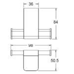 Móc áo American Standard WF-1381BHG (WF1381BHG) dòng Acacia Evolution , màu xám mờ - Ảnh 2