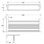 Giá treo khăn American Standard WF-1395BHG (WF1395BHG) dòng Acacia Evolution, màu xám mờ - Ảnh 2