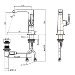 Vòi lavabo American Standard WF-1601 (WF1601) nóng lạnh, dòng Kastello - Ảnh 2