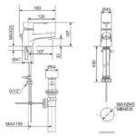 Vòi lavabo American Standard WF-1MO1 (WF1MO1) nóng lạnh, dòng Loven, cao 14.3 cm - Ảnh 2