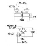 Vòi sen tắm American Standard WF-3672 (WF3672) nóng lạnh, dòng Imagine (không kèm tay sen và vòi xả bồn) - Ảnh 2