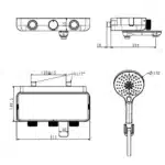 Vòi sen tắm American Standard WF-4954 (WF4954) nhiệt độ dòng EasySET - Ảnh 2