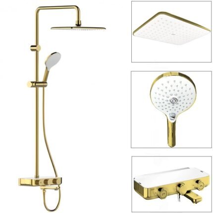 Sen cây American Standard WF-4956CS (WF4956CS) nóng lạnh nhiệt độ, dòng EasySET, màu vàng bóng