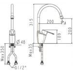 Vòi chén American Standard WF-5624 (WF5624) nóng lạnh dòng Neo modern - Ảnh 2