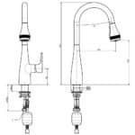 Vòi chén American Standard WF-5634 (WF5634) nóng lạnh (dây rút) - Ảnh 2