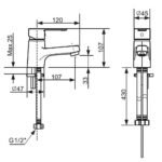 Vòi lavabo American Standard WF-6501 (WF6501) nóng lạnh, dòng Seva, cao 10.7 cm - Ảnh 2