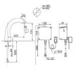 Vòi lavabo American Standard WF-8815 (WF8815) cảm ứng dùng điện 220V dòng Selectronic AC - Ảnh 2