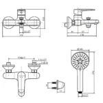 Vòi sen tắm American Standard WF-B211 (WFB211) nóng lạnh, tay sen 3 chế độ, dòng Codie - Ảnh 3