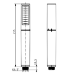 Tay sen American Standard WF-S507 (WFS507) dáng trụ, dòng DuoStix (Không bao gồm dây sen & gác sen) - Ảnh 3
