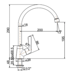 Vòi chén American Standard WF-T606 (WFT606) lạnh dòng Winston - Ảnh 2