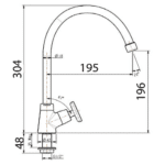 Vòi chén American Standard WF-T706 (WFT706) lạnh dòng Winston - Ảnh 2