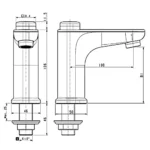 Vòi lavabo American Standard WF-T823B (WFT823B) lạnh, dòng EasyFLO, cao 118 cm - Ảnh 2