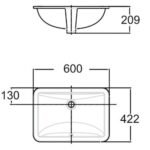 Chậu rửa mặt lavabo American Standard WP-0488 (WP0488) âm bàn, dòng Milano - Ảnh 2