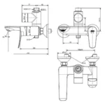Vòi lavabo American Standard WP-0904 (WP0904) âm tường, dòng Milano - Ảnh 2