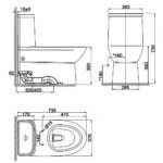 Bồn cầu American Standard WP-2073PL (WP2073PL) 1 khối, nắp điện tử WP-7SL1 (Pristine) - Ảnh 2