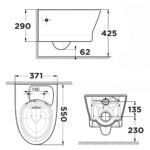 Bồn cầu American Standard WP-2265 (WP2265) treo tường, nắp êm, dòng Loven - Ảnh 2