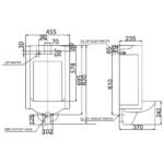 Bồn tiểu nam American Standard WP-6506 (WP6506) treo tường cảm ứng, thoát ngang, dòng Concept - Ảnh 2